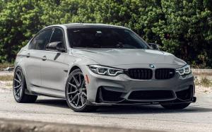BMW M3 Sedan on Vossen Wheels (HF-3) (Silver Stone Metallic) 2019 года
